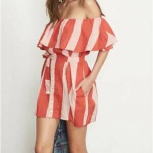 Faithful the Brand Amalfi Off Shoulder Mini Dress Size‎ 8 (Small Flaw)